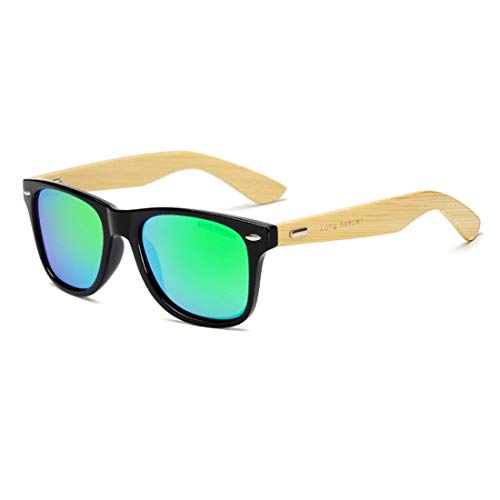 Long Keeper Polarized Bamboo Wood Arms Sunglasses Classic Women Men Driving Glasses