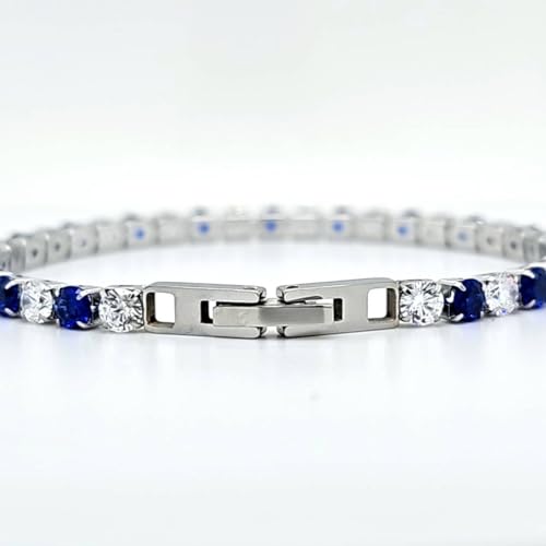 NANA Jewels 5 carat Simulated diamond Tennis Bracelet-Hypoallergenic Platinum plated & 5-AAAAA2