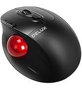 DeLUX Bluetooth Trackball Mouse, Wireless Ergonomic Rollerball Mouse with 2400DPI, Smooth Easy Th...