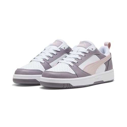 PUMA Baskets Basses Rebound V6 Unisexes, Puma Confiture de Prune brumisateur Mauve Blanche, 43 EU