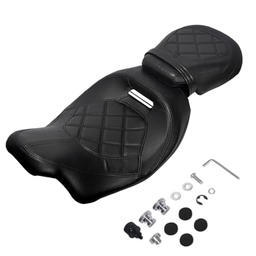 Asiento perfil bajo para moto que mejora el apoyo del pasajero en ruta