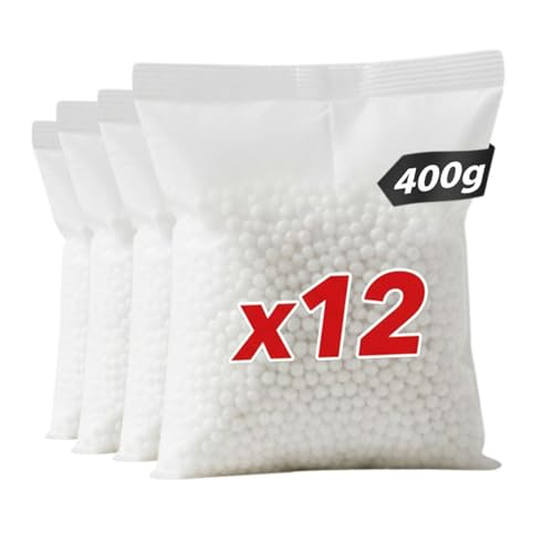 KARAT 12 x Luftentfeuchter 400g Nachüll-Beutel Granulat Raumentfeuchter nachfüllbar & wiederverwendbar (Nachfüllbeutel, 12er Set 400g)