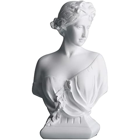 DOVDOV Artemis Bust Large Greek Goddess Statue, Young Venus Plaster Statue Lover Series, Perfect for Living Room Office Bookshelf Home Decor, Large Antique Sculptures and Statues Cover