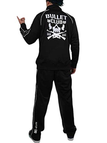 [ラグタイム セレクト] ジャージ 上下 メンズ 大きいサイズ セットアップ SOUL SPORTS 新日本プロレス ライオンマーク C011225-05 ブラック×ホワイト 5Lのサムネイル