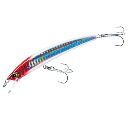 Yo-Zuri Crystal Minnow Floating Lure, Holographic Redhead, 5-1/4-Inch
