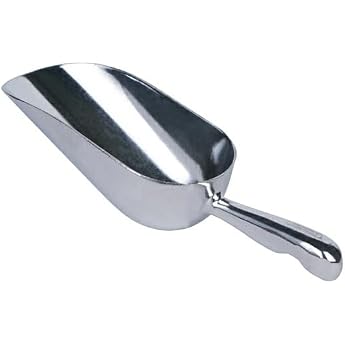 Thunder Group ALTWSC005 Mini Aluminum Scoop, 7.1 x 2.2 x 1.3 inches 18.1 x 5.7 x 3.2 cm, Approx. 5.1 fl oz 148 ml, Shovel, Ice, Flour