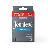Preservativo Lubrificado Jontex Sensitive 16 unidades, Transparente