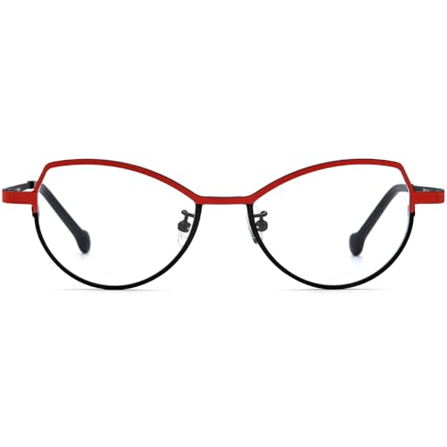 Image of FONEX Colorful Pure Titanium Glasses Frame Women Retro Round Eyeglasses