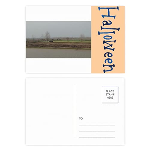 Cartes postales Halloween lot de 20 paysages automne maison