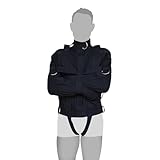 KlinikBondage Zwangsjacke Bondage-Set Sex Toy Keuschheit Erotik Fetisch I Premium BDSM Fesseln sehr stabil - handgefertigt aus Baumwolle (schwarz, L)