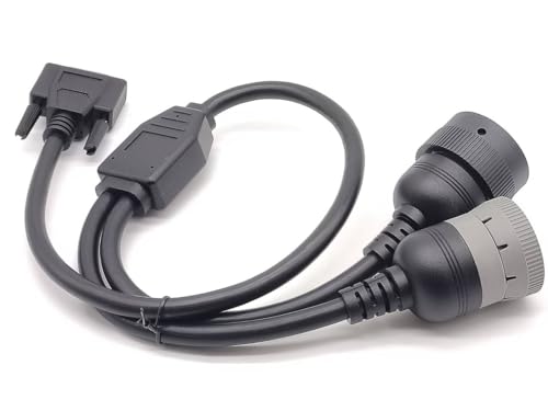 Elecbee DB15 Female to Cat 9-Pin Male and 14-Pin Female J1939 Y Cable Truck Diagnostic Tool 70cm, Compatible with Heavy-Duty Trucks Buses Construction Machinery and Industrial Equipment by Elecbee - Image 4