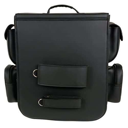 Milwaukee Leather Sh584 Black Large Pvc Sissy Bar Bag With 5 Bonus Pockets - One Size #TOP2