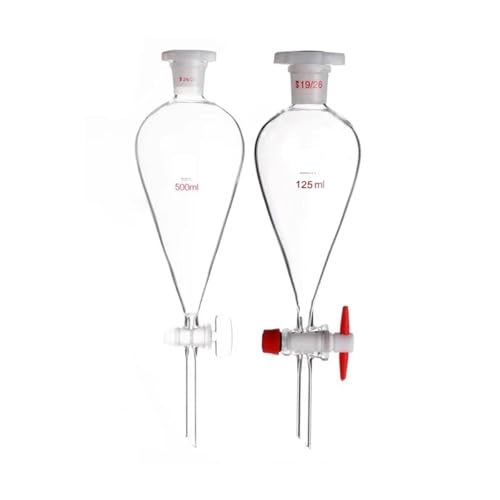 EuZhOuDEQiNg - Ampoule à décanter en forme de poire en verre de laboratoire Séparation Expérience chimique Eurify Séparation(60ml (PTFE))