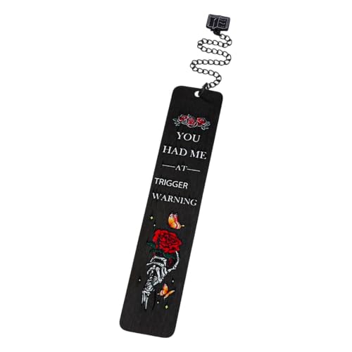 Trigger Warning Bookmark for Daily Reading and Book Lovers | Book Lover Accessories Suitable For Readers, Book Clubs, Halloween 
