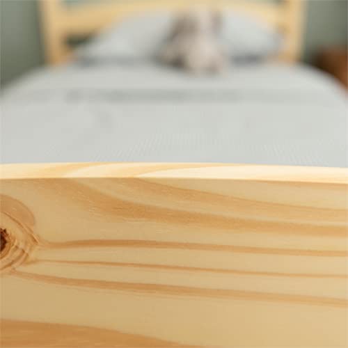 Walker Edison Della Classic Solid Wood Twin Over Twin Bunk Bed, Twin Over Twin, Natural #TOP7