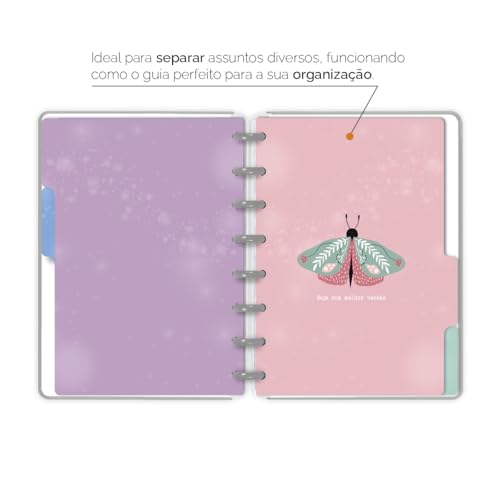 Divisórias Iscool P/Caderno De Disco P Coleções Butterfly