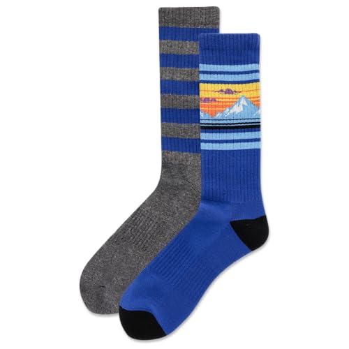 Hot Sox mens Fun Conversation Starter Crew Socks - 2 Pair Pack - Cool Funny Pop Culture Gifts