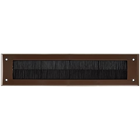 Merriway BH05981 StormSeal Letter Mail Box Brush Cover Draught Excluder for Internal Use, 343 x 80mm (13.1/2 inch x 3.1/8 inch) - Brown Cover