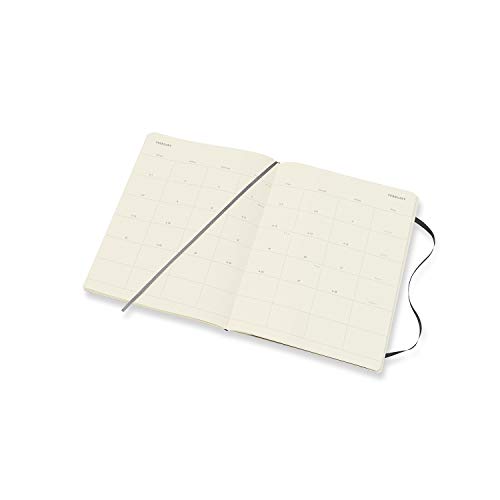 Moleskine 12 Month 2021 Monthly Planner, Soft Cover, Xl (7.5" X 9.5") Black #TOP5