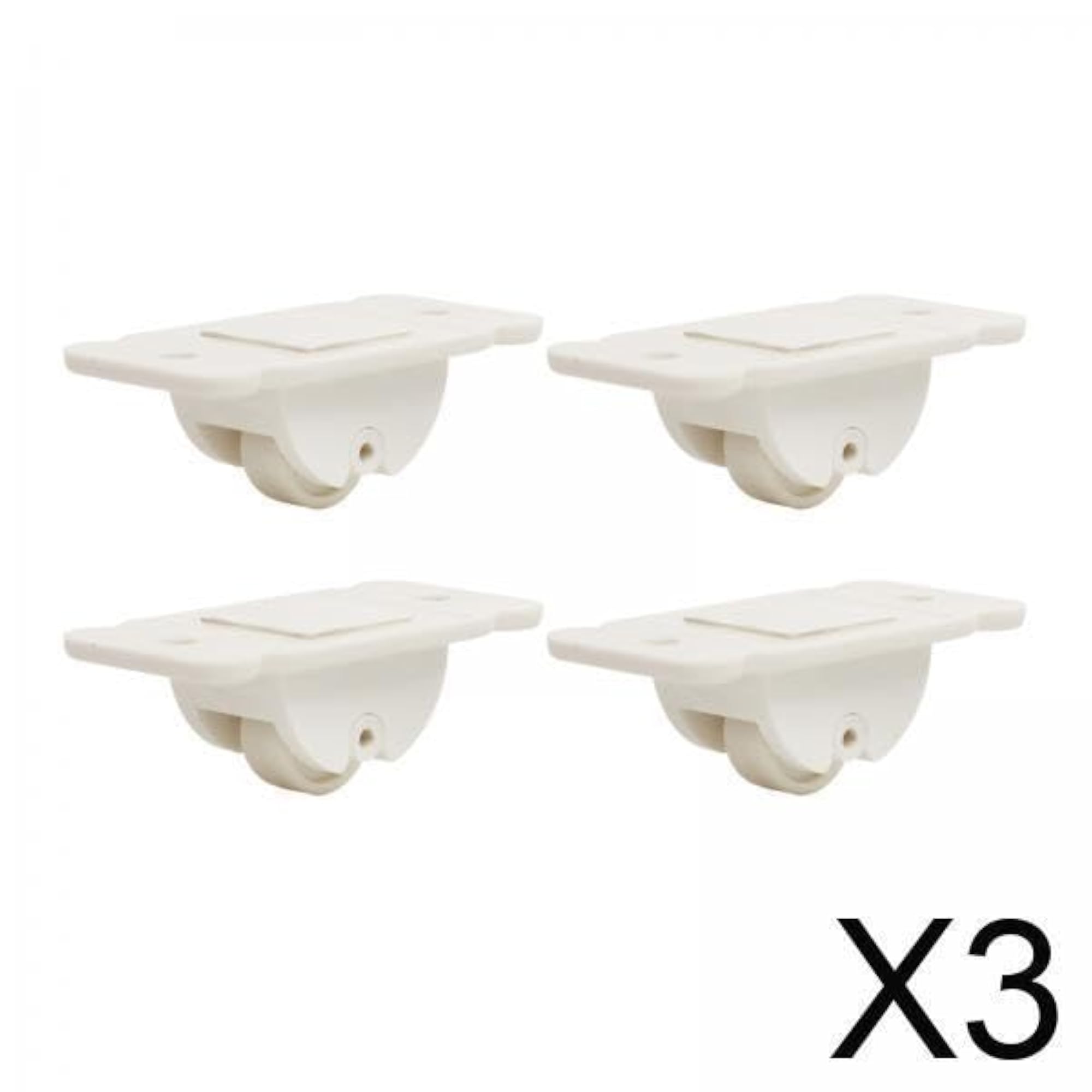 3x4Pcs Mini Self Adhesive Wheels for Lockers, Versatile Use