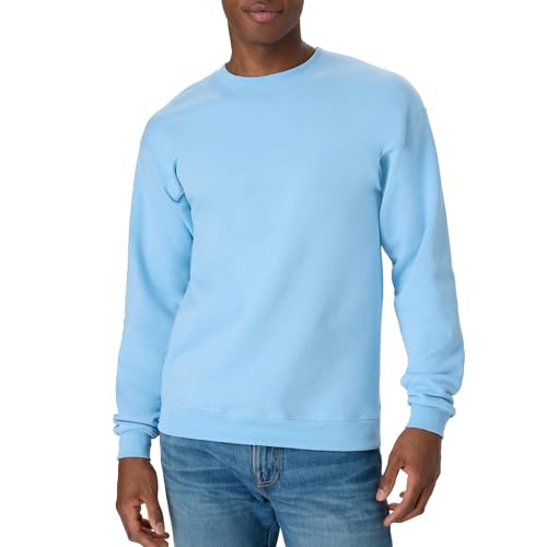 Hanes Men's EcoSmart Sweatshirt, Light Blue, Large
