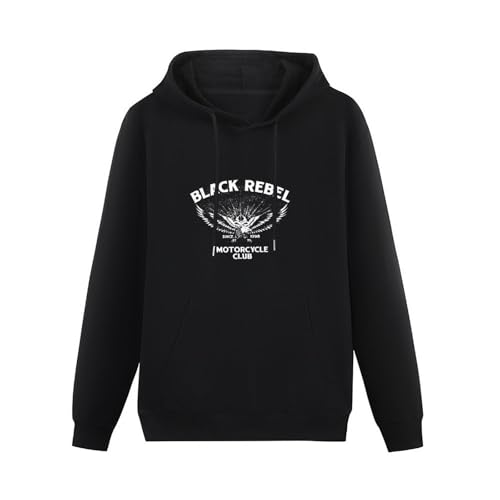PINWEI Black Rebel Motorcycle Club Eagle Men Black Cotton Hoodies Print Unisex Sweatshirts M