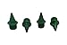 Omni-Lite X-Mas Tree Replacement/Upgrade Track Spikes (20 Pack), Green, 1/4" (7mm)