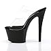 Pleaser Women's Sky-302 Platform Slide Clear/Black
