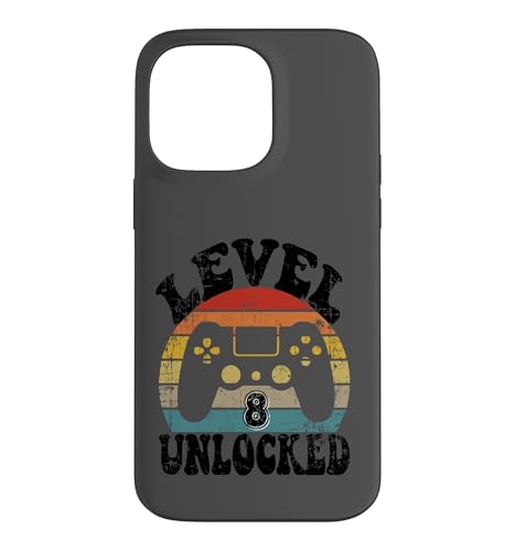 Level Eight Unlocked 8th Birthday Tee Video Game 8 Year Old �X�}�z�P�[�X iPhone 14 Pro Max �p