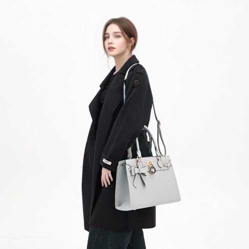 Image of Qiyuer Cute Purses Wallet Set For Women Handbags Satchel Tote Shoulder Bag | Affordable Luxury, Ideal Gift, Large Clutch Wallet, 2PCS, Sturdy Structured, Stylish, PU, Practical & Roomy for Daily & Work
