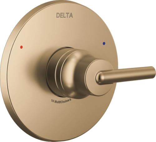 Delta Faucet Trinsic 14 Series Single-Function Gold Shower Valve Trim Kit, Shower Handle, Delta Shower Trim Kit, Champagne Bronze T14059-CZ (Valve Not Included) by DELTA - Used condition - US$138.41