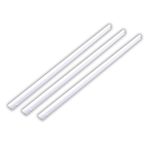 LUXULA 3er Set LED Unterbauleuchte mit Schalter - Lichtleiste 90cm 4500K Neutralweiß 12W 1080lm verknüpfbar - Unterschrankleuchte Lampen Leiste 230V für Küchenschrank Werkstatt - 875x22x36mm