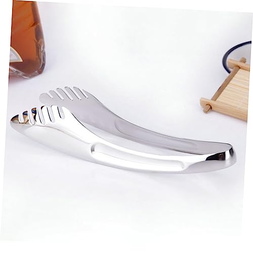 6 Pcs Kimchi Noodles Spaghetti O Salad Tongs Stainless Steel Steak Tongs Stainless Steel Pasta Tongs Fruit Tongs Serving Clips Toast Fixture Appetizer Cake Tweezers Silver #TOP4