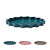 Bloem Wave 6' Diameter Resin Saucer Tray: Charleston Green - Matte, Decorative, Indoor and Outdoor