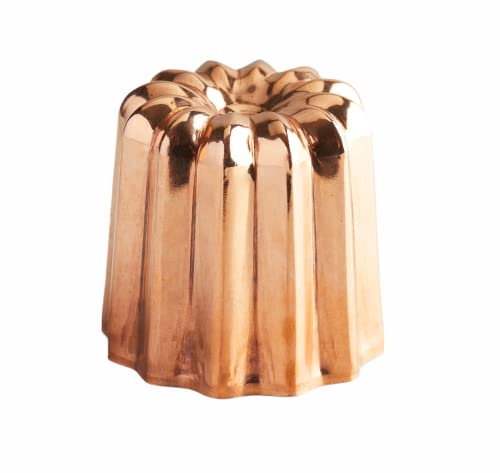 Pastry Chef's Boutique Premium Copper Cannele Baking Molds - Large Size ø 2.16'' - Made in France - One Piece