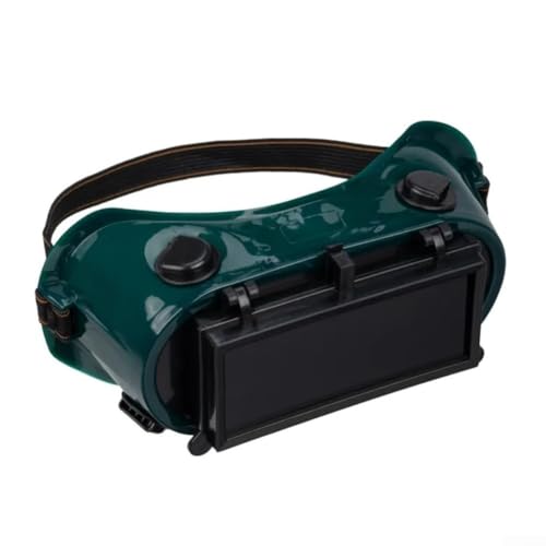 Lunettes de protection pour soudeur avec bouchon à rabat, lunettes de sécurité avec lentille anti-rayures, cadre en PVC ventilé, système de lentille double couche, sangle de tête élastique réglable