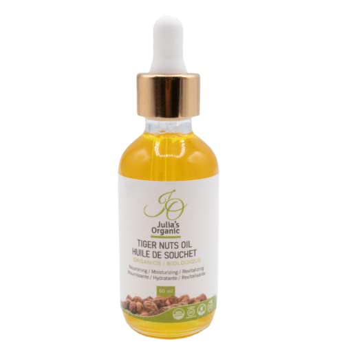 Julia's Organic Tiger Nuts Oil (60ml) 100% Pure and Natural Nut Raw Cold-Pressed, Unrefined Unfiltered, Vegan, Gluten-Free, Non-GMO (2 oz)