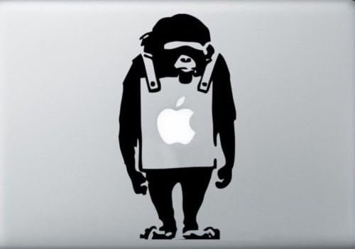 Banksy Monkey Vinyl Decal Sticker Skin for Apple MacBook Pro Air Mac Air, Die cu