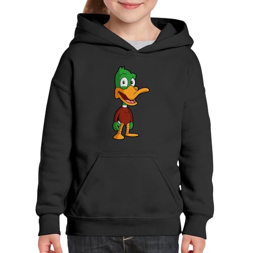 Sweat à capuche enfant canard vert mignon en coton premium