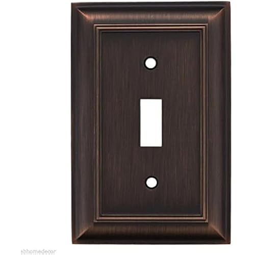 Allen + Roth 1-Gang Oil-Rubbed Bronze Standard Toggle Wall Plate Item # 139711