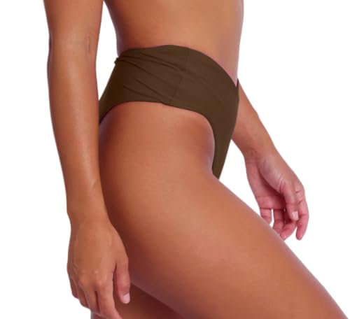 Image of geluboao Women's Bikini Bottom Sexy V Cut High Cut Swimsuit High Waisted Bathing Suit Bottoms
