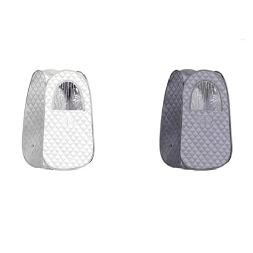 Sauna a vapore, Tenda Per Sauna Pieghevole Per Domestica Spa Steamer Con Generatore Di Vapore Da 3 Litri E 1000 W Camere Portatili Per Tutto Il Corpo Personale,per casa SPA Bagno Hotel(Grey-Set)