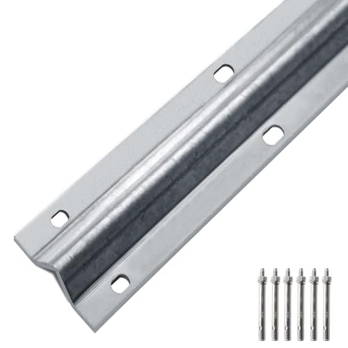 LAJIAOZ V Track Heavy Duty 6FT Galvanized Gate V Track for Sliding Rolling Chain Rack Driveway Gate Door(1PCS)