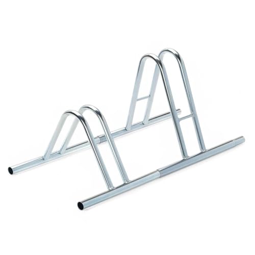 Rastrelliera Portabici in Ferro Zincato, Modulare, Porta Bicicletta Da Giardino e Da interni, Componibile Per Più Moduli (10 Moduli)