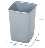 Addis Ekologiczny kosz na śmieci w 100% z recyklingu z tworzywa sztucznego łazienka kuchnia kosz na odpady, 10 litrów, jasnoszary