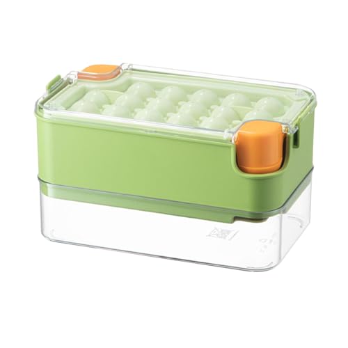 Bandeja de cubitos de hielo con tapa, caja de hielo para congelador, contenedor de grado alimenticio para congelador, bandejas de hielo multifunción, aptas para niños, ideal para cócteles