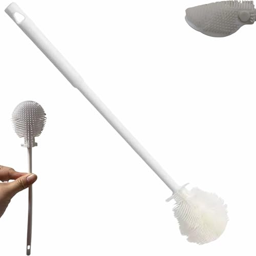 Bloame All Angle Bottle Brush,Bloames Narrow Cleaning Brush,360°Multifunction Long Bottle Brush Narrows Neck,Silicone Soft Rotating Cleaning Cup Brush,for Cups, Coffee Mug Any Bottle Mouth Brush. (1)