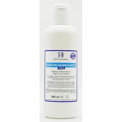 Basisches Haarshampoo pH 8, 2, schonende Pflege mit Basenshampoo, ph-Cosmetics, 500 ml