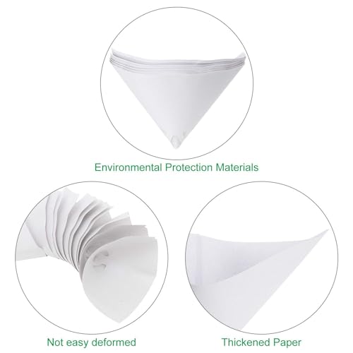 200 PACK Paint Strainer 150 Micron Fine Mesh Paper Paint Filter Cone, Fine Nylon Mesh Funnel Hooks for Use Automotive, Spray Guns, Arts,Crafts, Hobby, Painting Projects