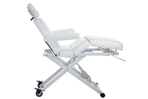 Skinact Cleo Electric Spa Treatment Table, Facial Massage Bed Ada Compliant (White) #TOP1